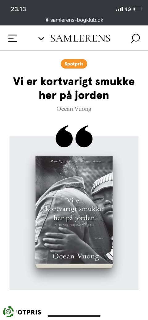 Aften med Vi er kortvarigt smukke her på jorden